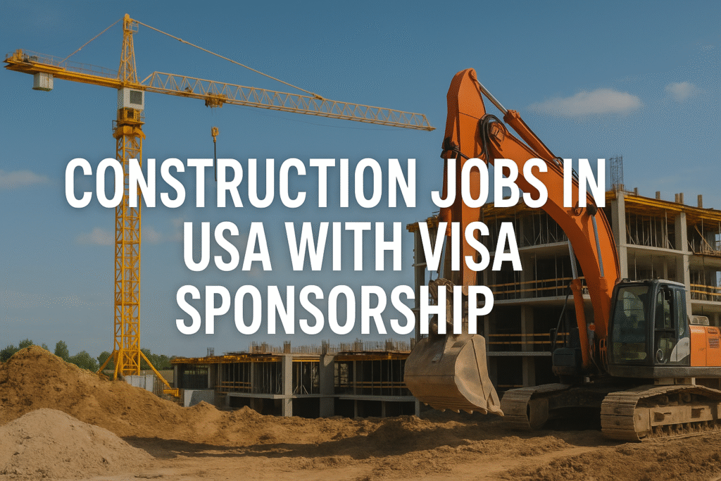 construction jobs in USA with visa sponsorship.